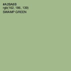 #A2BA8B - Swamp Green Color Image